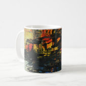 Abstrakte Kunst Kaffeetasse (Vorderseite Links)