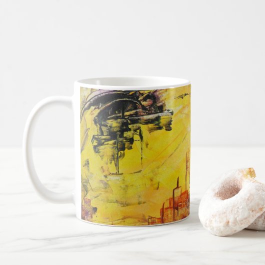 Abstrakte Kunst Kaffeetasse (Mit Donut)