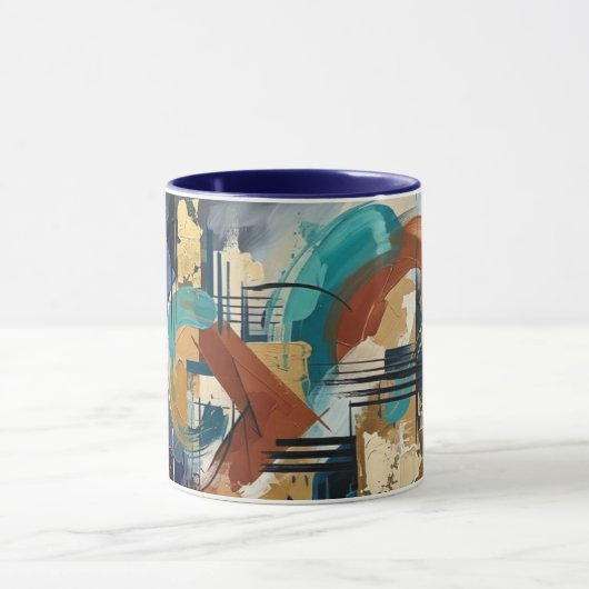 Abstrakte Kunst Kaffeetasse (Zentrum)