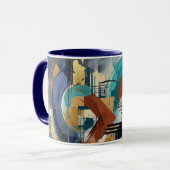 Abstrakte Kunst Kaffeetasse (Vorderseite Links)