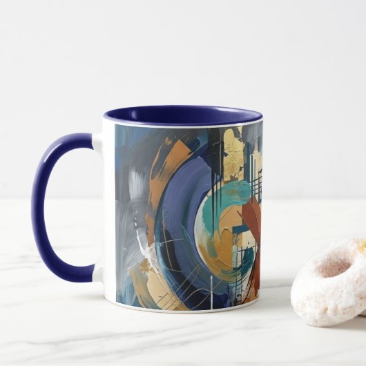 Abstrakte Kunst Kaffeetasse (Mit Donut)