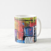 Abstrakte Kunst Kaffeetasse (VorderseiteRechts)