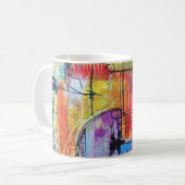 Abstrakte Kunst Kaffeetasse (Vorderseite Links)