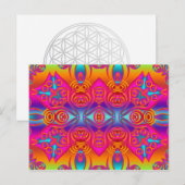 Abstrakte KUNST - Kaleidoskop 9 Postkarte (Vorne/Hinten)