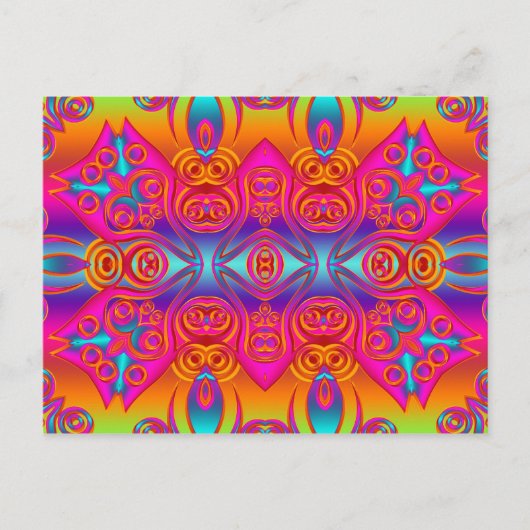 Abstrakte KUNST - Kaleidoskop 9 Postkarte (Vorderseite)