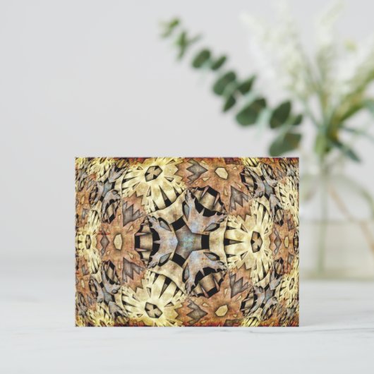 Abstrakte KUNST - Kaleidoskop-Muster 08 Postkarte (Stehend Vorderseite)