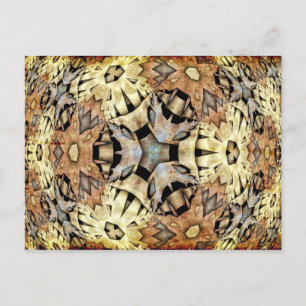 Abstrakte KUNST - Kaleidoskop-Muster 08 Postkarte