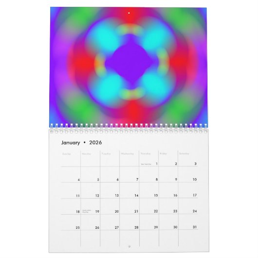 Abstrakte Kunst Kalender (Jan 2026)