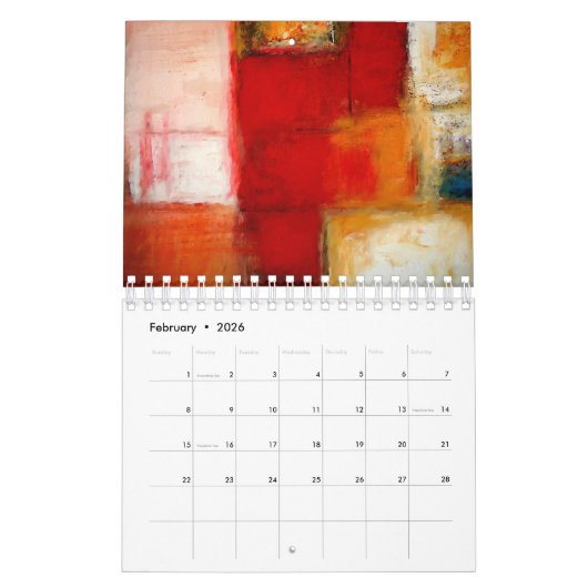 Abstrakte Kunst Kalender (Feb 2026)