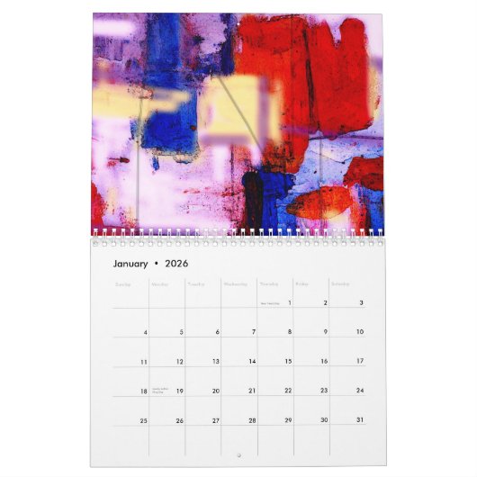 Abstrakte Kunst Kalender (Jan 2026)
