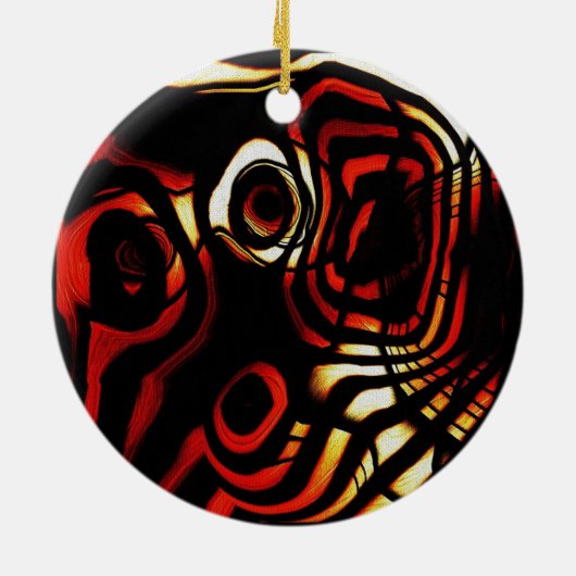 Abstrakte Kunst Keramik Ornament (Hinten)