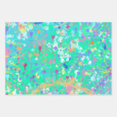 Abstrakte Kunst: Kleine Meerestiere  Geschenkpapier Set (Vorderseite)