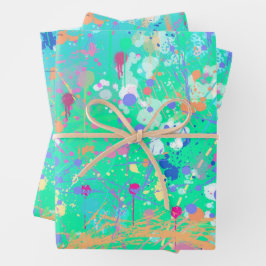 Abstrakte Kunst: Kleine Meerestiere  Geschenkpapier Set