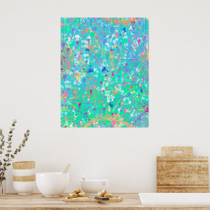 Abstrakte Kunst: Kleine Meerestiere Poster