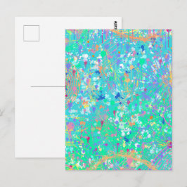 Abstrakte Kunst: Kleine Meerestiere  Postkarte