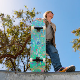 Abstrakte Kunst: Kleine Meerestiere Skateboard