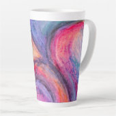 Abstrakte Kunst Latte Tasse (Rechte Ecke)