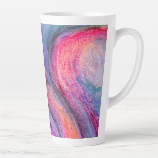 Abstrakte Kunst Latte Tasse (Rechts)