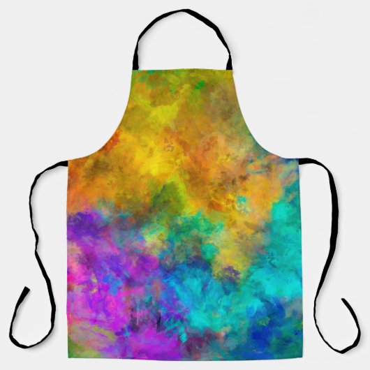 abstrakte Kunst lebendiger Regenbogen gemalter Hin Schürze (Vorderseite)