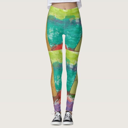 Abstrakte Kunst Leggings (Vorderseite)