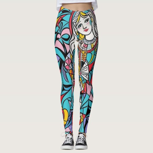 abstrakte Kunst Leggings (Vorderseite)