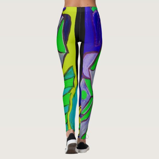 Abstrakte Kunst-Leggings Leggings (Rückseite)