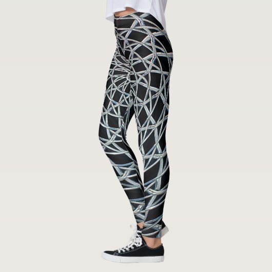 Abstrakte Kunst-Leggings mit mutigem Muster Leggings (Links)
