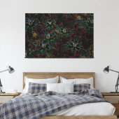 Abstrakte Kunst Leinwand, Leuchtende Neonblumen  Leinwanddruck (Insitu (Schlafzimmer))