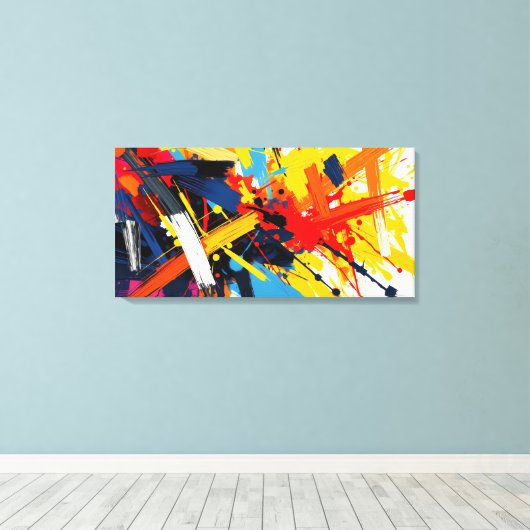 Abstrakte Kunst - Leinwanddruck (Insitu (Holzboden))