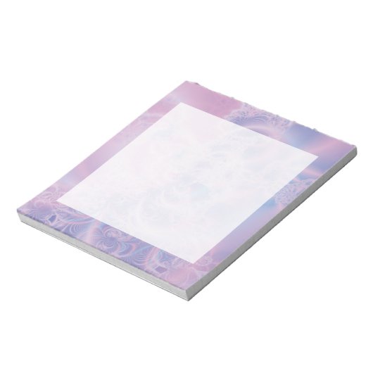 Abstrakte Kunst Leuchtendes Rosa Notizblock (Rotiert)