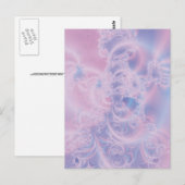 Abstrakte Kunst Leuchtendes Rosa Postkarte (Vorne/Hinten)
