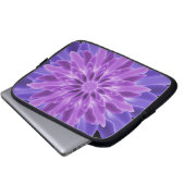 Abstrakte Kunst Lila Blume Laptopschutzhülle (Vorne Knopf)