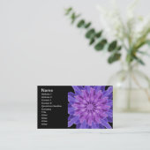 Abstrakte Kunst Lila Blume Visitenkarte (Stehend Vorderseite)