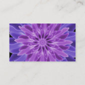 Abstrakte Kunst Lila Blume Visitenkarte (Rückseite)
