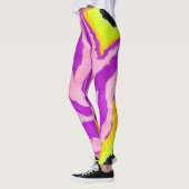 Abstrakte Kunst Lila Elektrotechnik Leggings (Links)