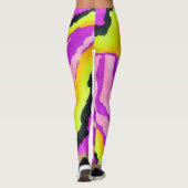 Abstrakte Kunst Lila Elektrotechnik Leggings (Rückseite)