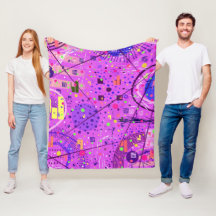 Abstrakte Kunst: Lila Glitch