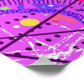 Abstrakte Kunst: Lila Glitch Poster (Ecke)