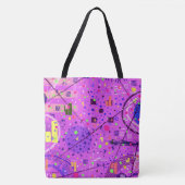 Abstrakte Kunst: Lila Glitch Tasche (Vorderseite)