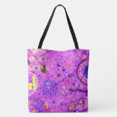Abstrakte Kunst: Lila Glitch Tasche (Rückseite)