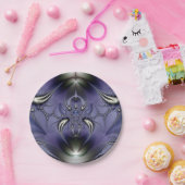 Abstrakte Kunst, Lila Ornament Pappteller (Party)