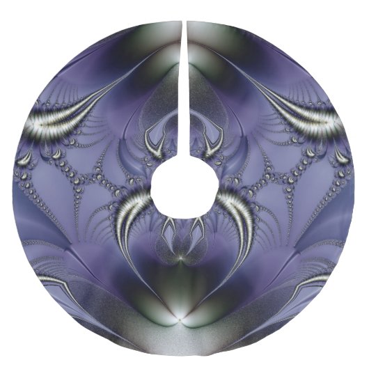 Abstrakte Kunst, Lila Ornament Polyester Weihnachtsbaumdecke (Vorderseite)