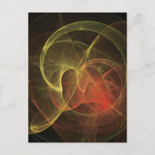 Abstrakte Kunst Magische Flamme Postkarte