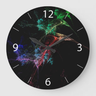 Abstrakte Kunst Magische Lichter Große Wanduhr