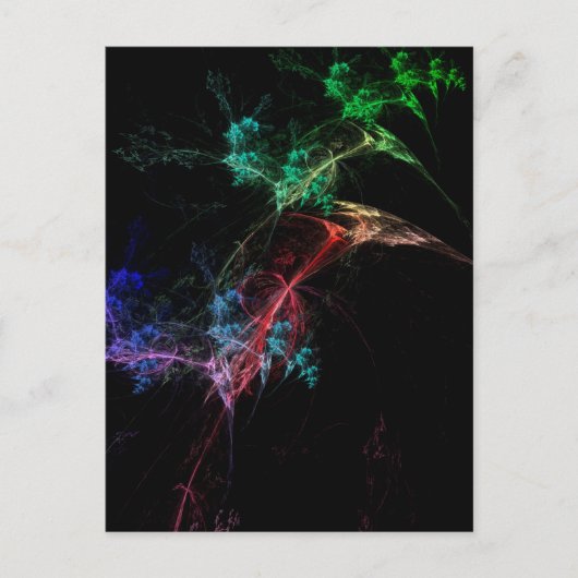 Abstrakte Kunst Magische Lichter Postkarte (Vorderseite)