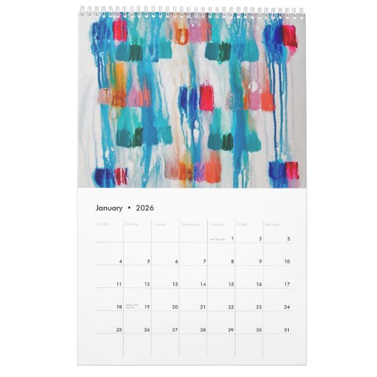 Abstrakte Kunst-Mauer-Kalender von Janz Kalender (Jan 2026)