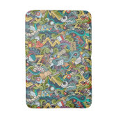 Abstrakte Kunst-medizinisches Ikonen-Muster Badematte (Vorderseite Vertikal)