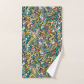 Abstrakte Kunst-medizinisches Ikonen-Muster Badhandtuch Set (Handtuch)