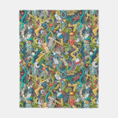Abstrakte Kunst-medizinisches Ikonen-Muster Fleecedecke (Vorderseite)