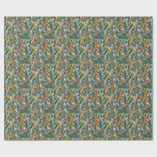 Abstrakte Kunst-medizinisches Ikonen-Muster Geschenkpapier (Flach)